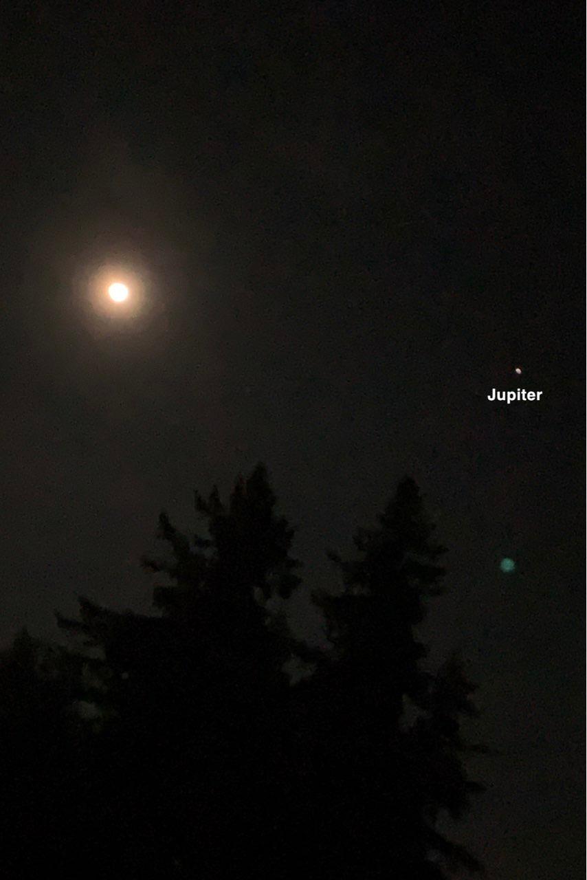 The Moon over Abbotsford, Canada — full moon, Lunar Day 15