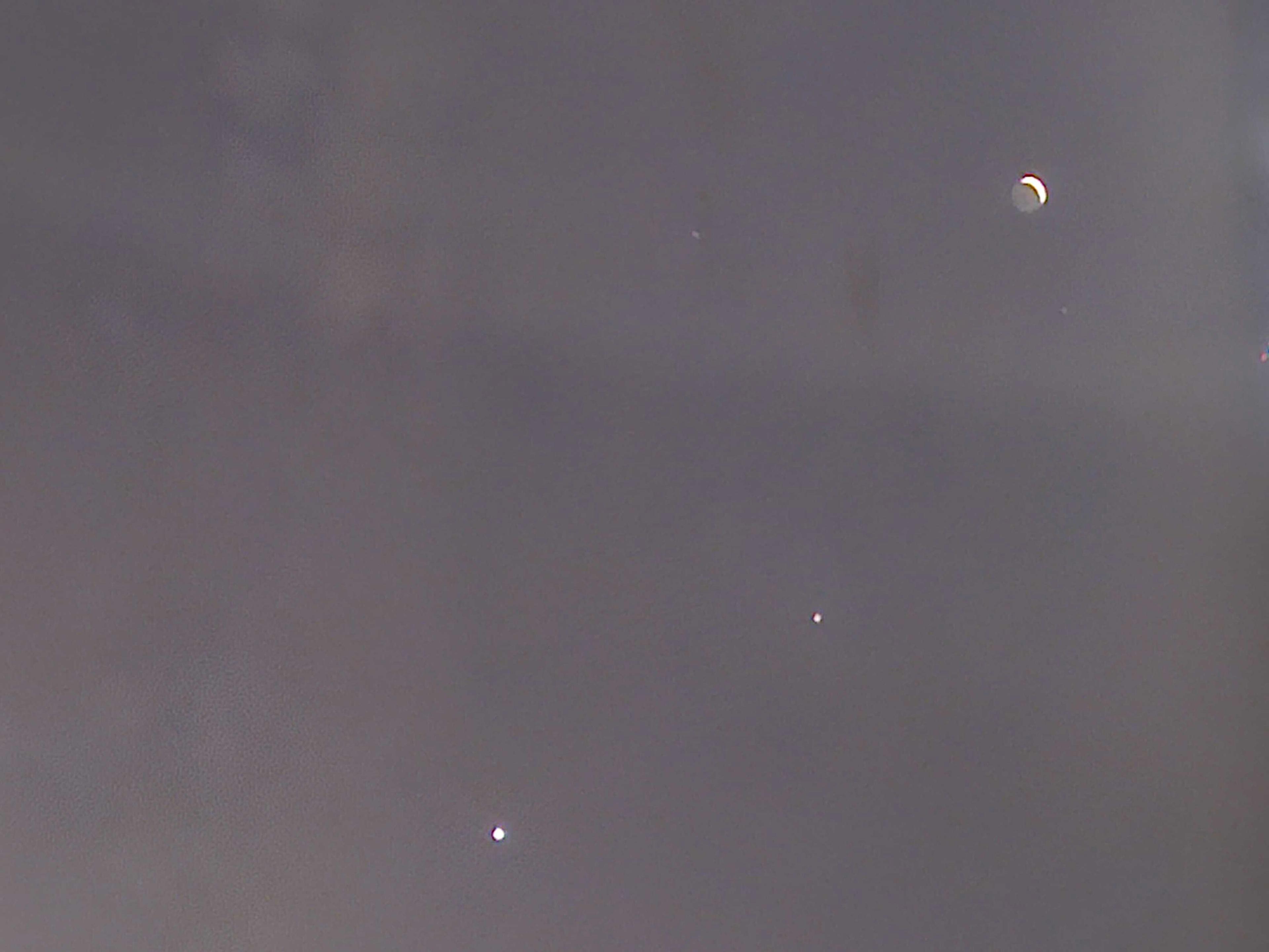 The Moon over Mqabba, Malta — waxing crescent, Lunar Day 3