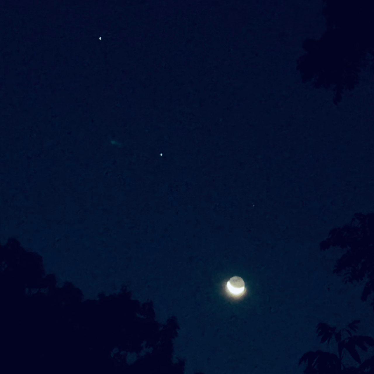 The Moon over Chagrin Falls, United States — waning crescent, Lunar Day 26