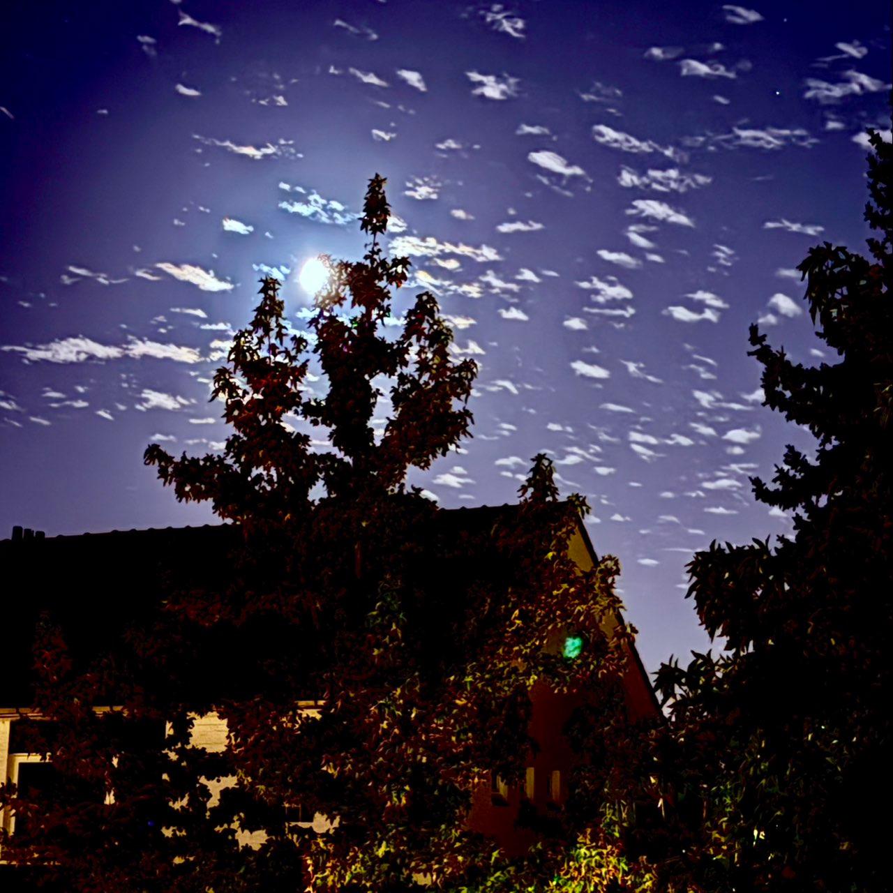 The Moon over Kraainem, Belgium — waxing gibbous, Lunar Day 12
