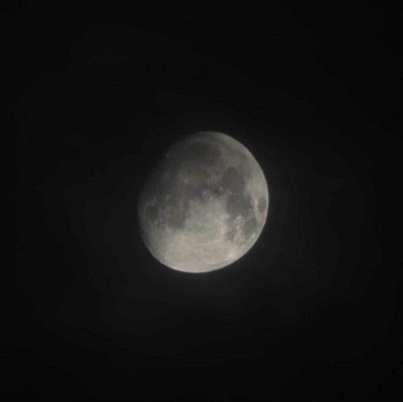 The Moon over Manchester, United Kingdom — waxing gibbous, Lunar Day 13