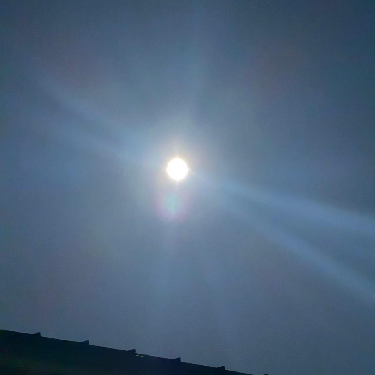 The Moon over Des Moines, United States — full moon, Lunar Day 16