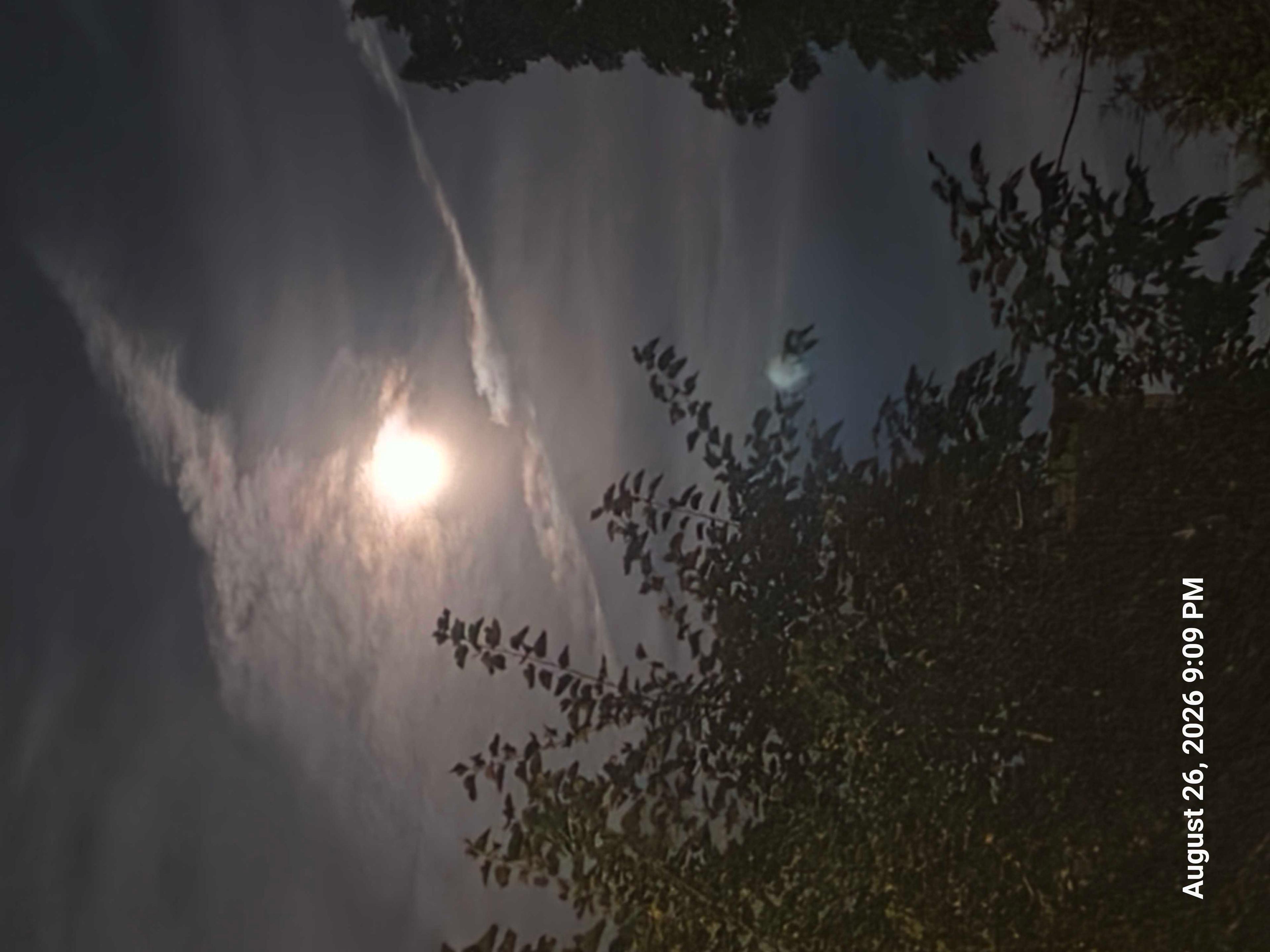 The Moon over Saratoga Springs, United States — full moon, Lunar Day 15