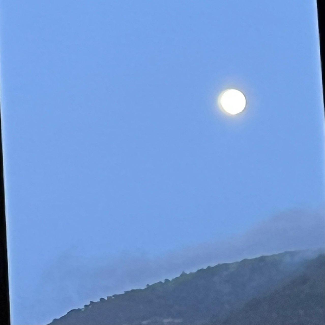 The Moon over Nice, France — full moon, Lunar Day 14