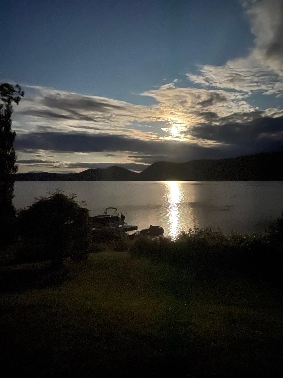 The Moon over Saguenay, Canada — full moon, Lunar Day 15