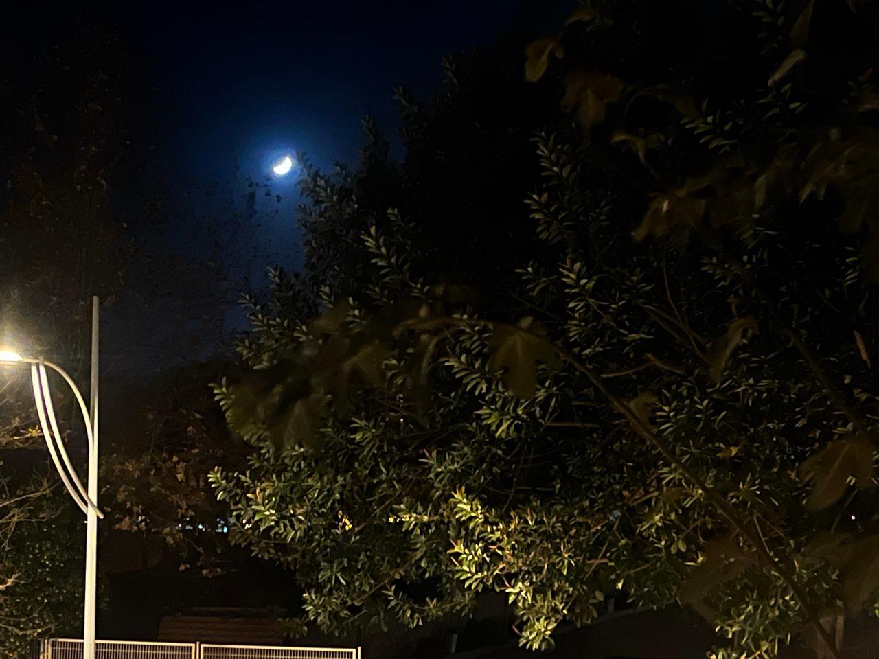 The Moon over Mahón, España — first quarter, Lunar Day 6