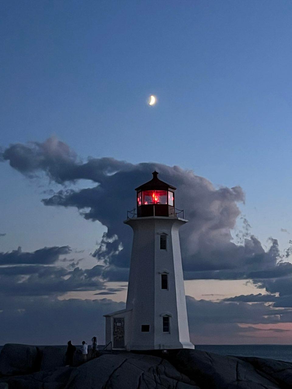 The Moon over Halifax, Canada — first quarter, Lunar Day 9