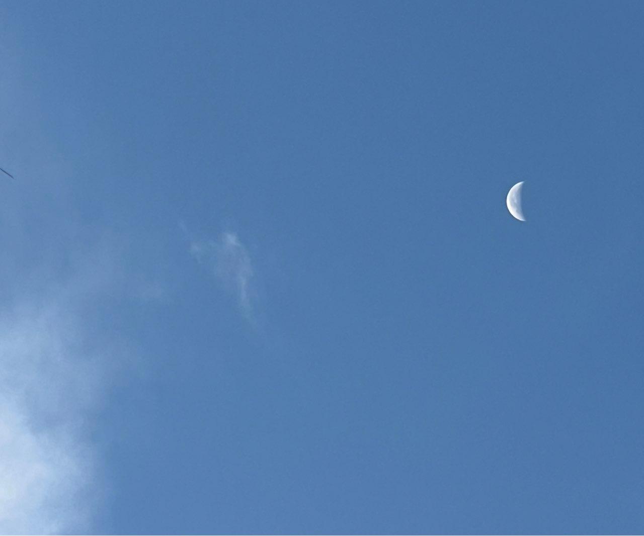 The Moon over Zapopan, México — waning crescent, Lunar Day 25