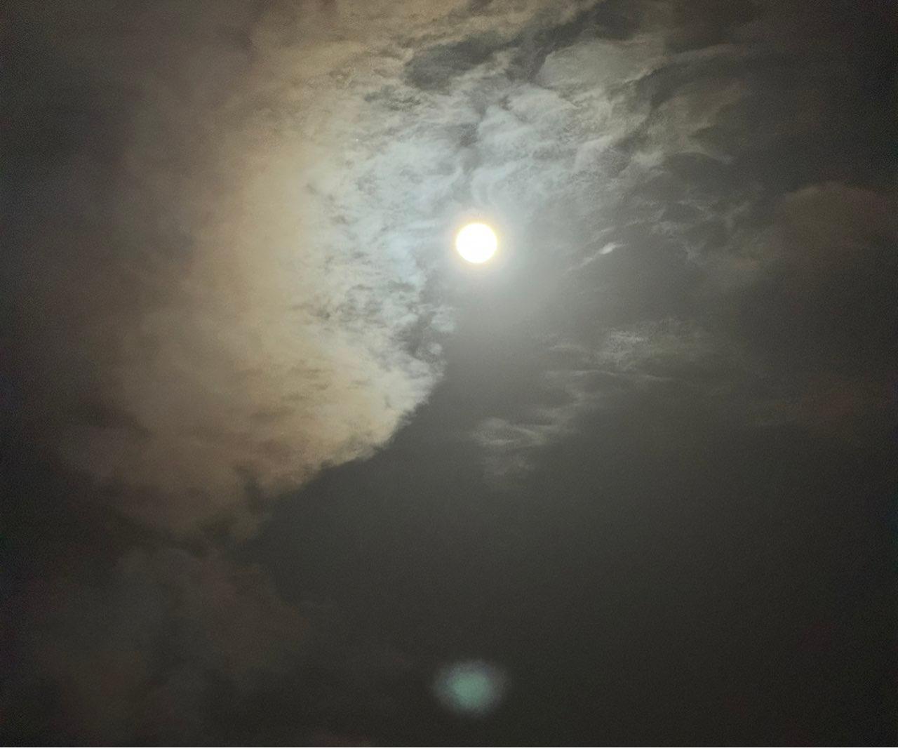 The Moon over Agüimes, España — full moon, Lunar Day 14