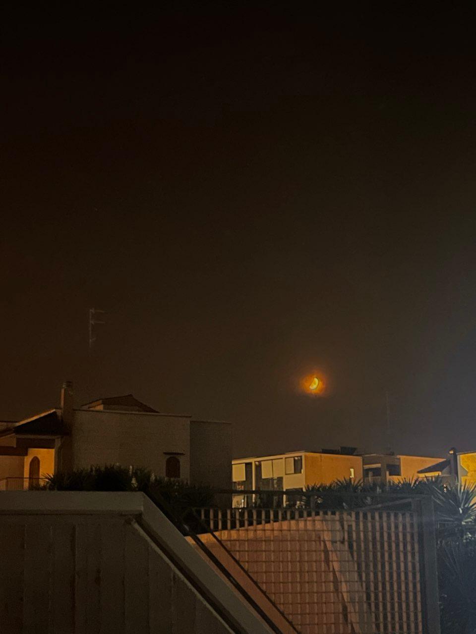 The Moon over Bari, Italy — first quarter, Lunar Day 9