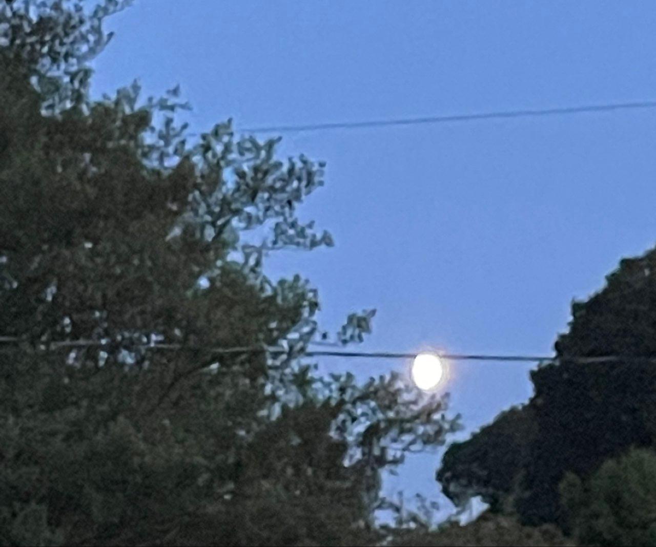 The Moon over Denbigh, United Kingdom — waxing gibbous, Lunar Day 12
