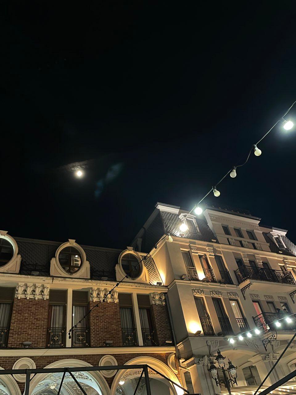 The Moon over Batumi, Georgia — waxing gibbous, Lunar Day 13