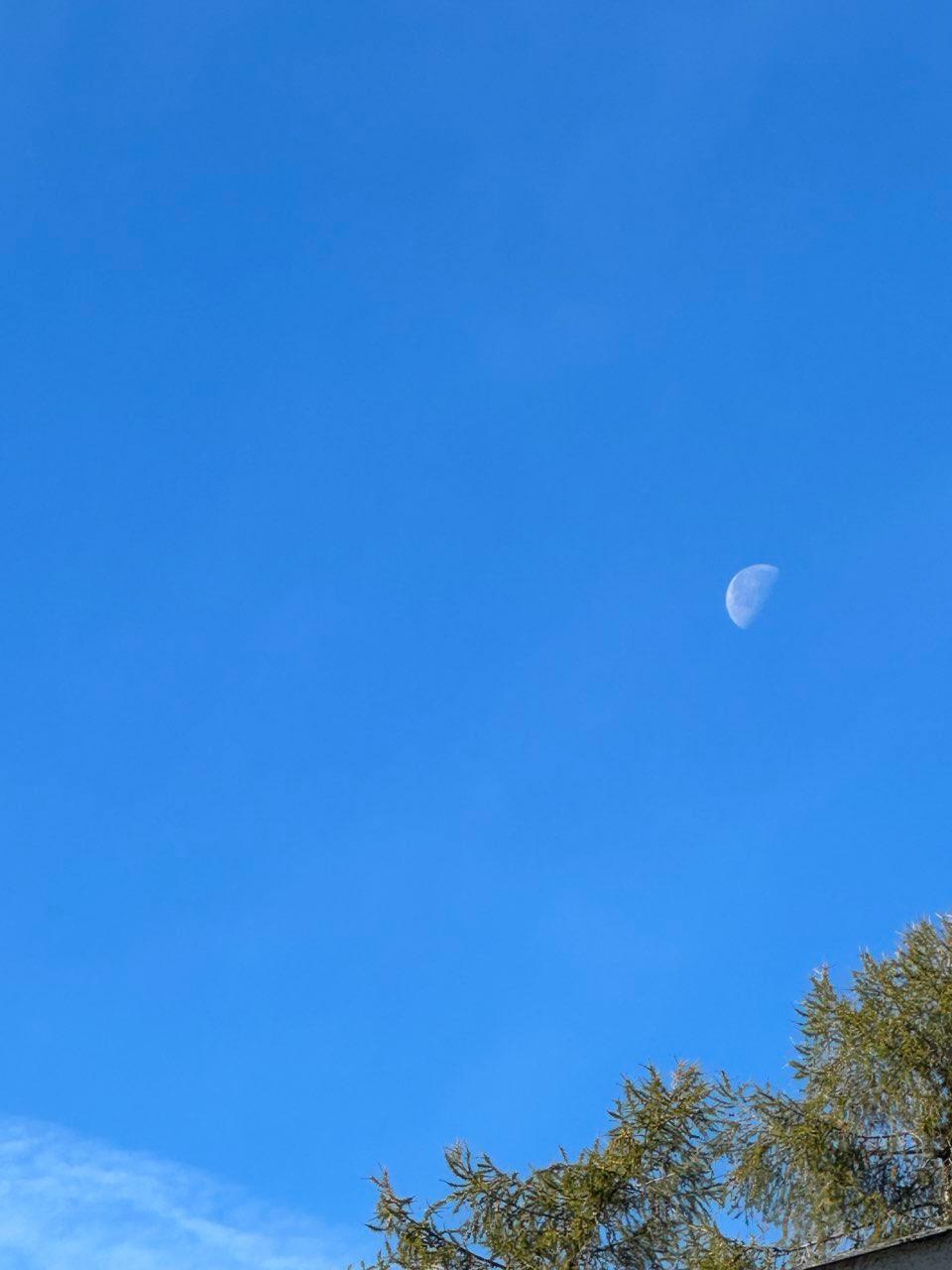 The Moon over Ingolstadt, Deutschland — last quarter, Lunar Day 21
