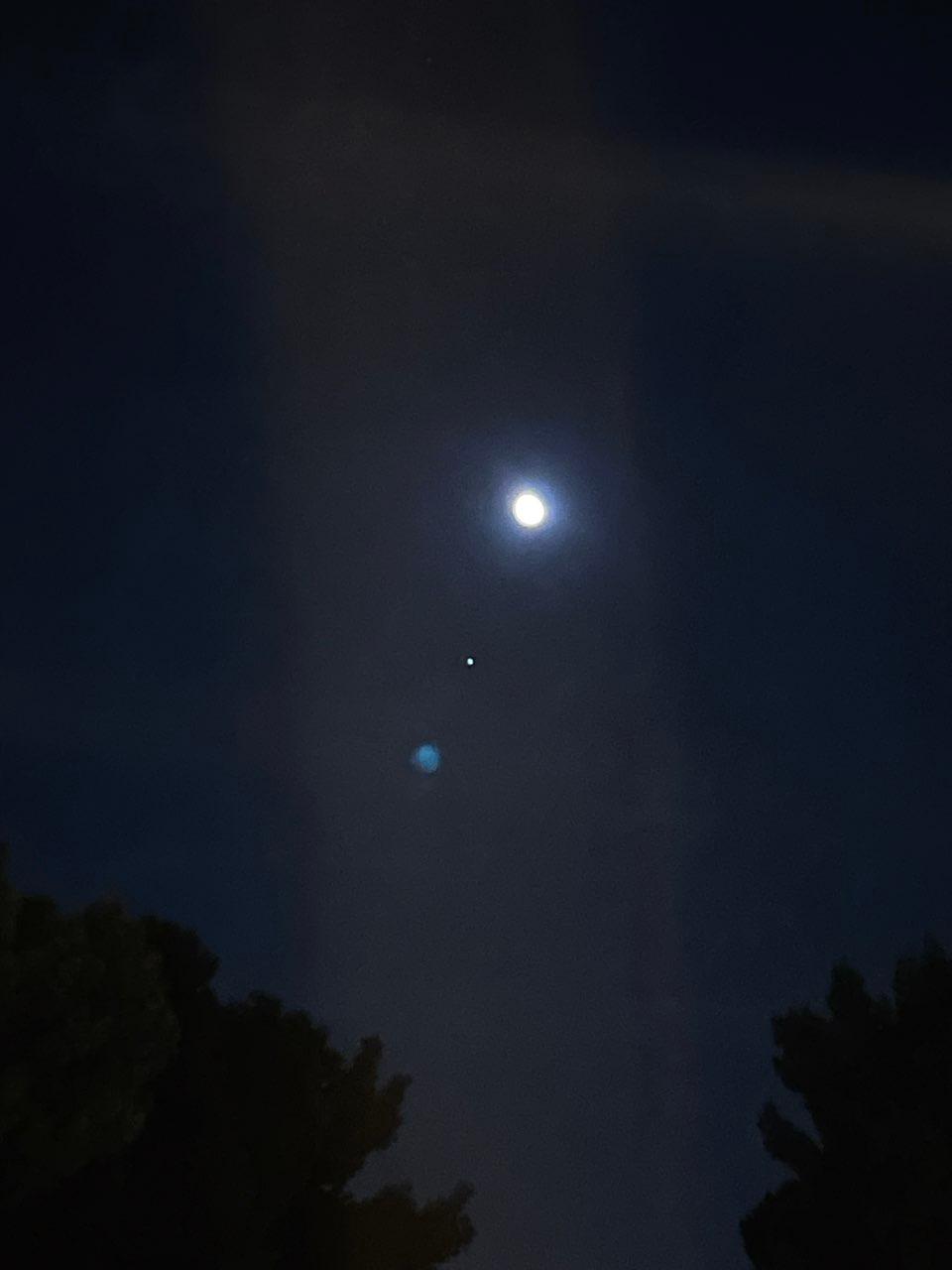 The Moon over Bari, Italy — waning gibbous, Lunar Day 18