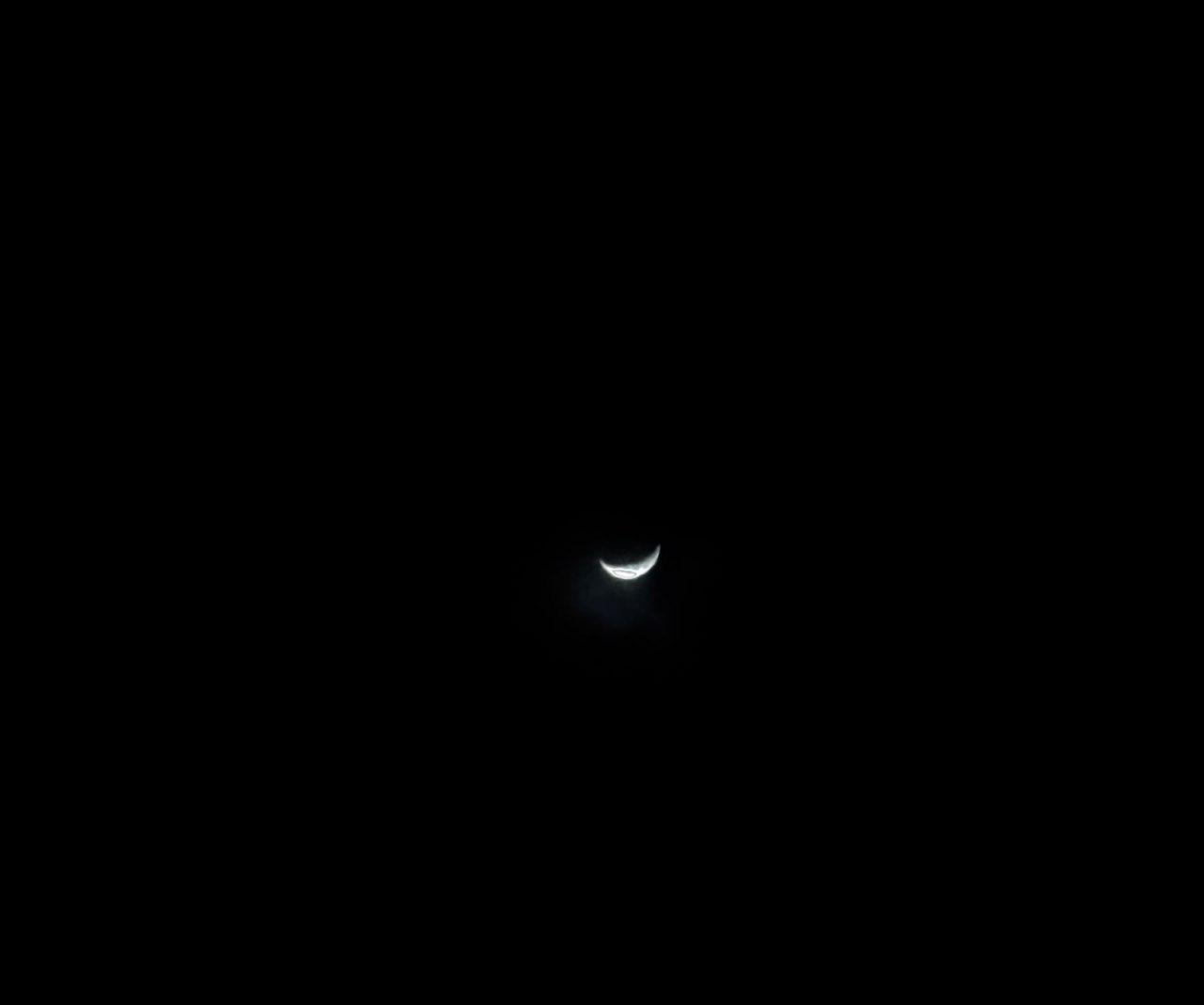 The Moon over Don Benito, España — waxing crescent, Lunar Day 5