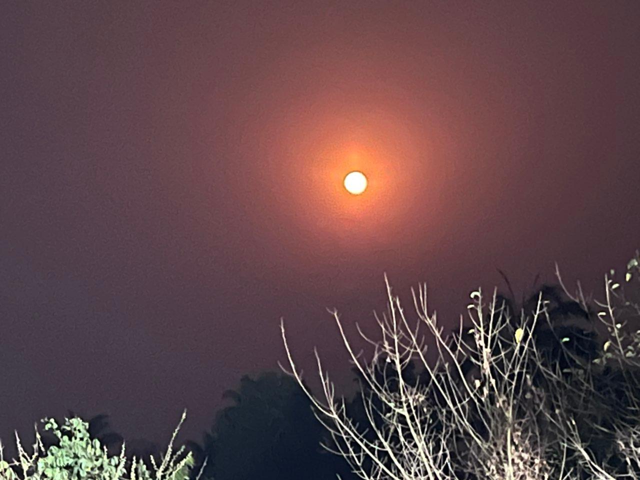 The Moon over Enugu, Nigeria — full moon, Lunar Day 15
