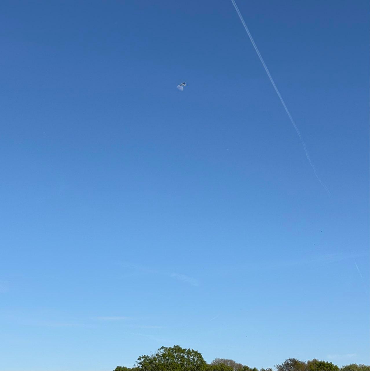 The Moon over Weybridge, United Kingdom — first quarter, Lunar Day 9