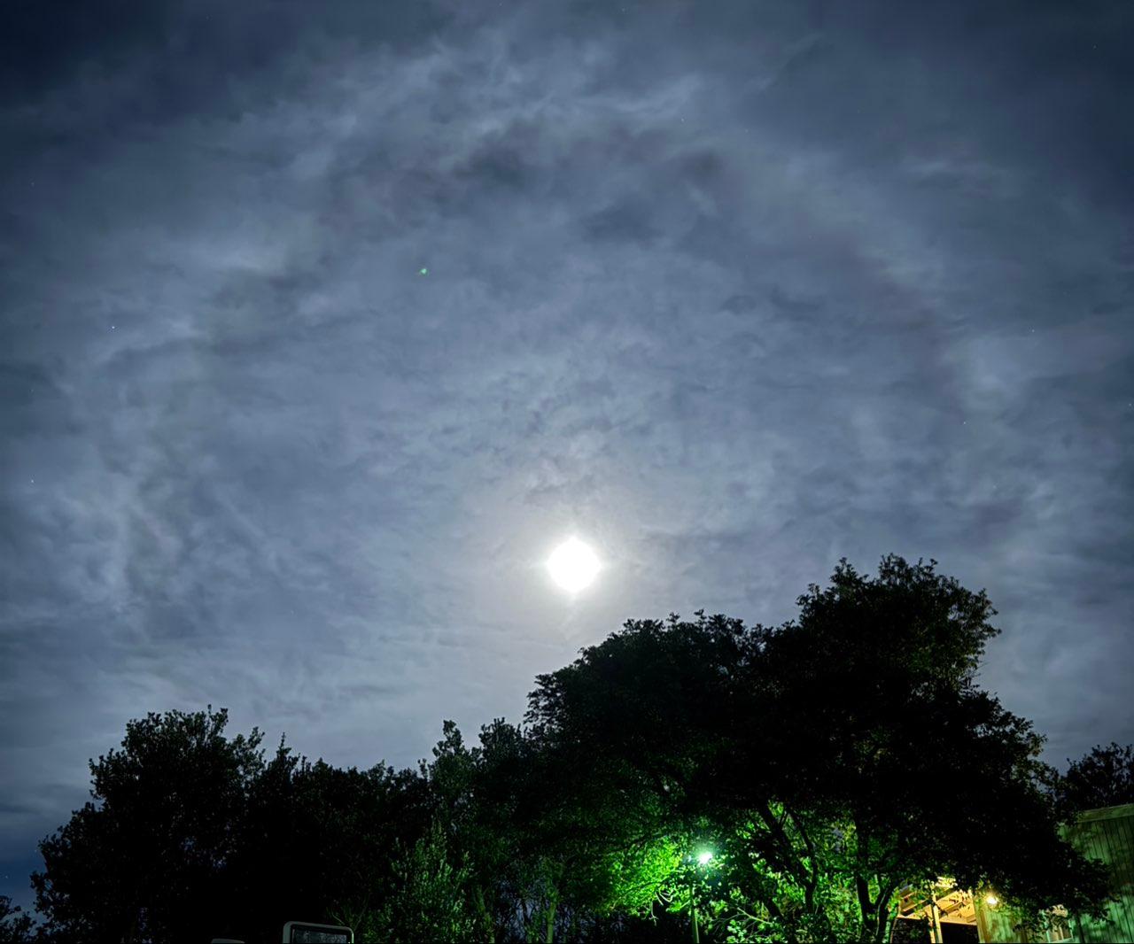 The Moon over Nelson Bay, Australia — full moon, Lunar Day 15