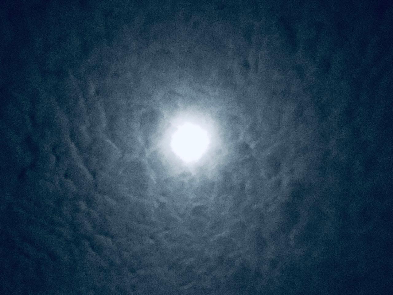 The Moon over Bad Aibling, Deutschland — full moon, Lunar Day 14