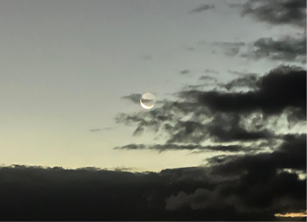 The Moon over Mareeba, Australia — new moon, Lunar Day 2