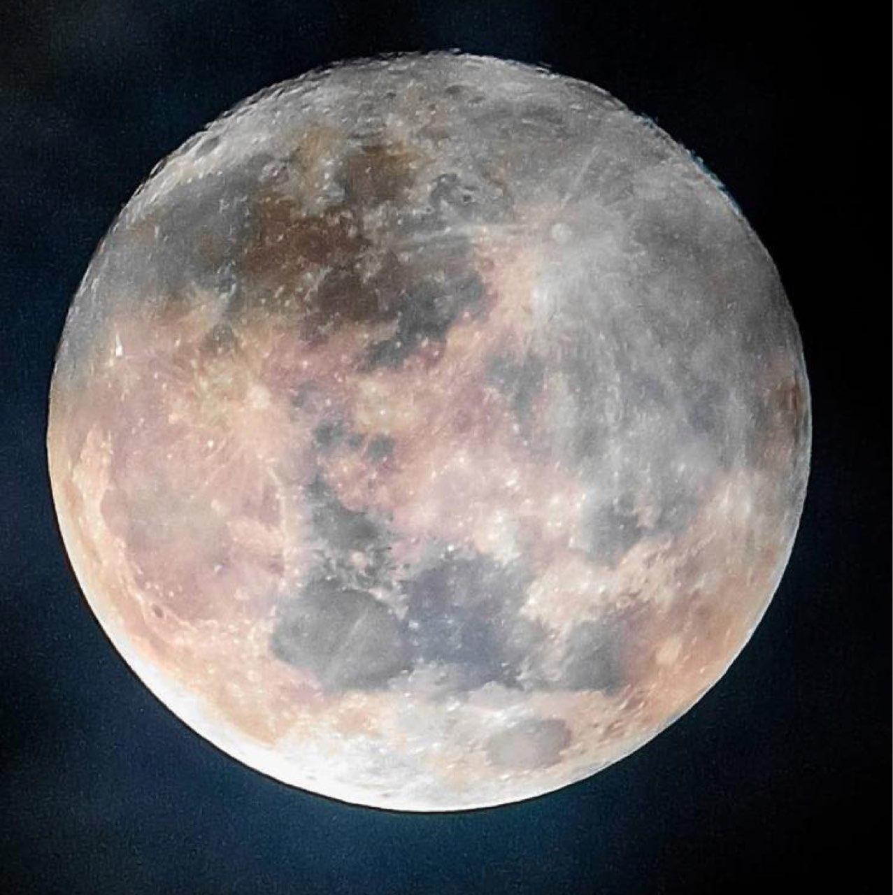 The Moon over Darlington, United Kingdom — full moon, Lunar Day 16
