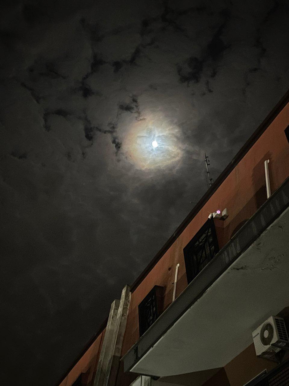 The Moon over Modugno, Italy — waxing gibbous, Lunar Day 12