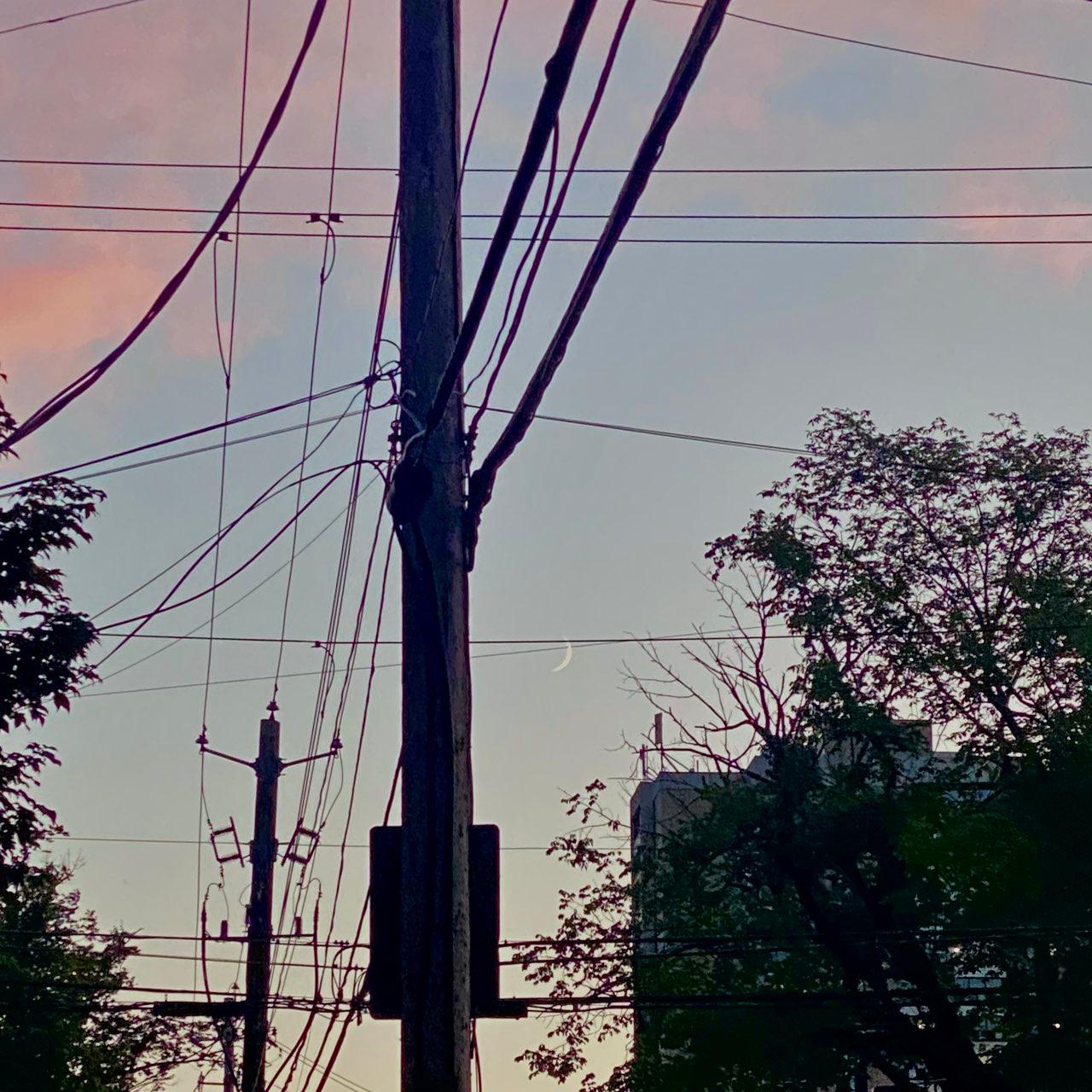 The Moon over Halifax, Canada — waxing crescent, Lunar Day 4