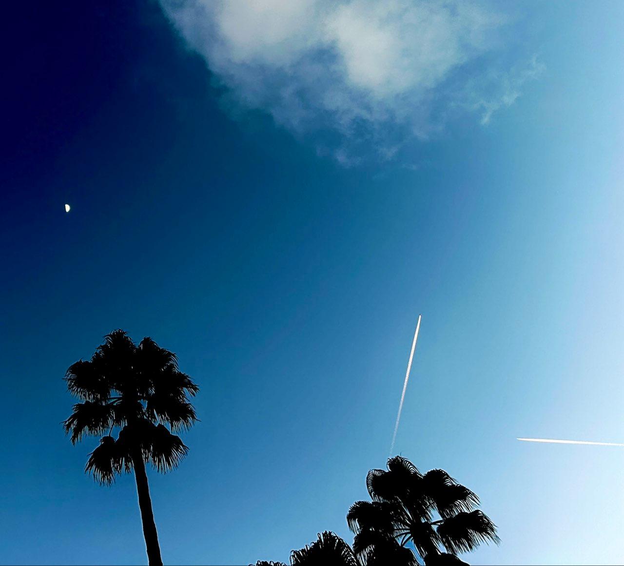 The Moon over Nice, France — first quarter, Lunar Day 8