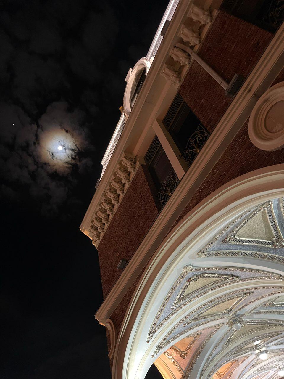 The Moon over Batumi, Georgia — waxing gibbous, Lunar Day 12