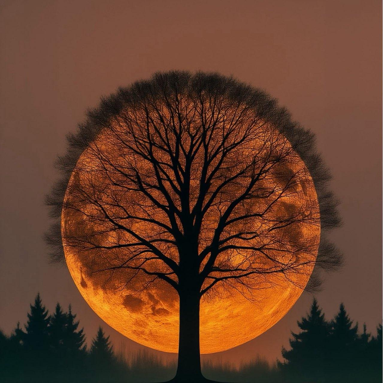 The Moon over Leyburn, United Kingdom — full moon, Lunar Day 18