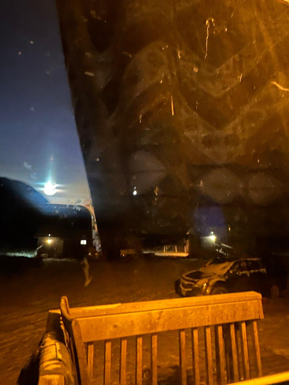 The Moon over Division #22, Unorganized, Canada — first quarter, Lunar Day 9