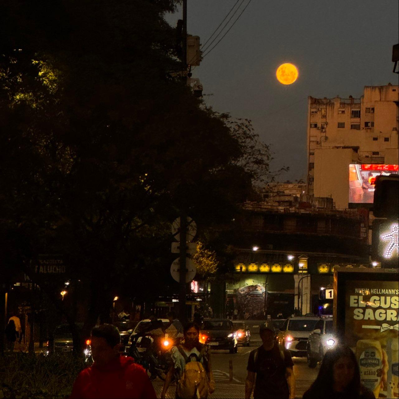 The Moon over Buenos Aires, Argentina — full moon, Lunar Day 15
