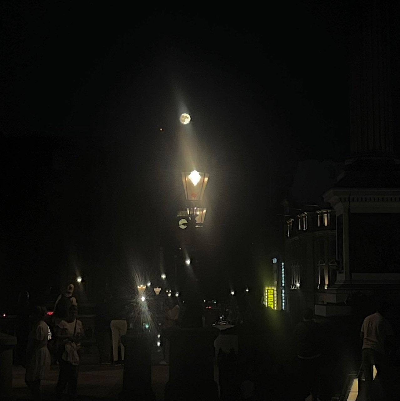 The Moon over London, United Kingdom — waxing gibbous, Lunar Day 14