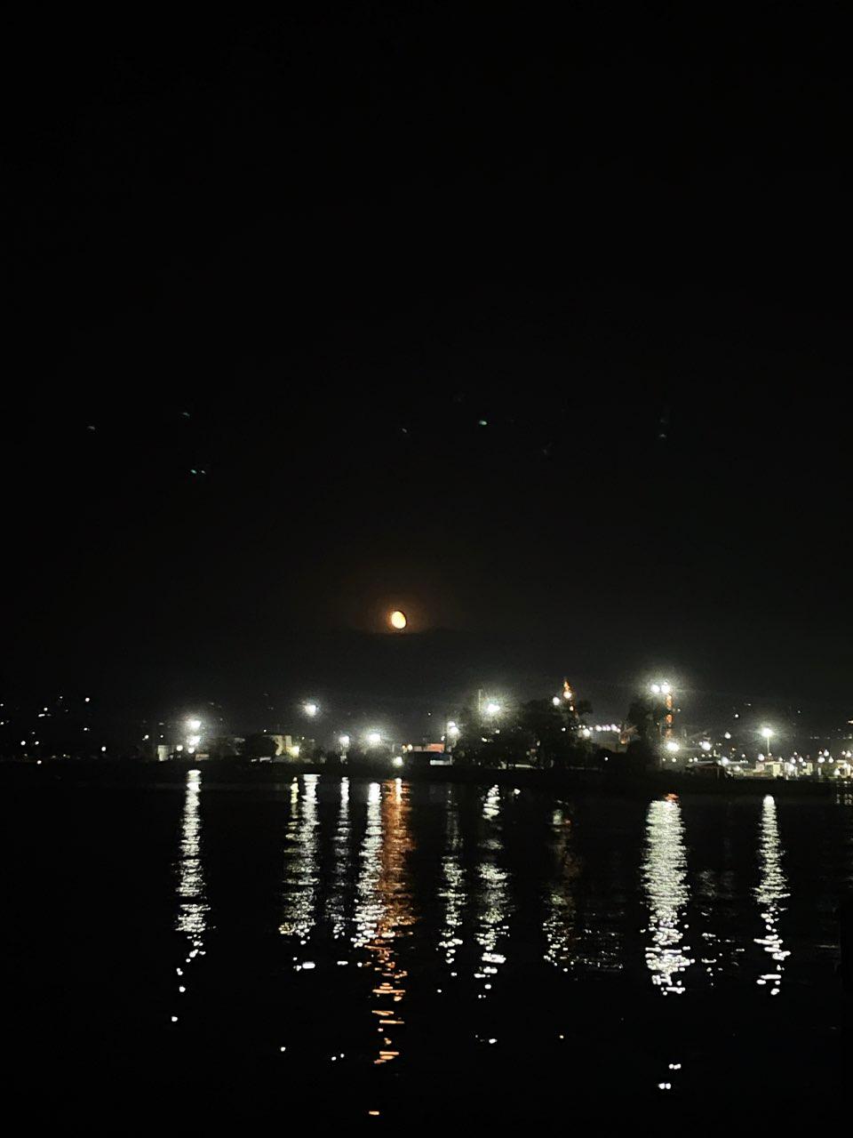 The Moon over Batumi, Georgia — waning gibbous, Lunar Day 20