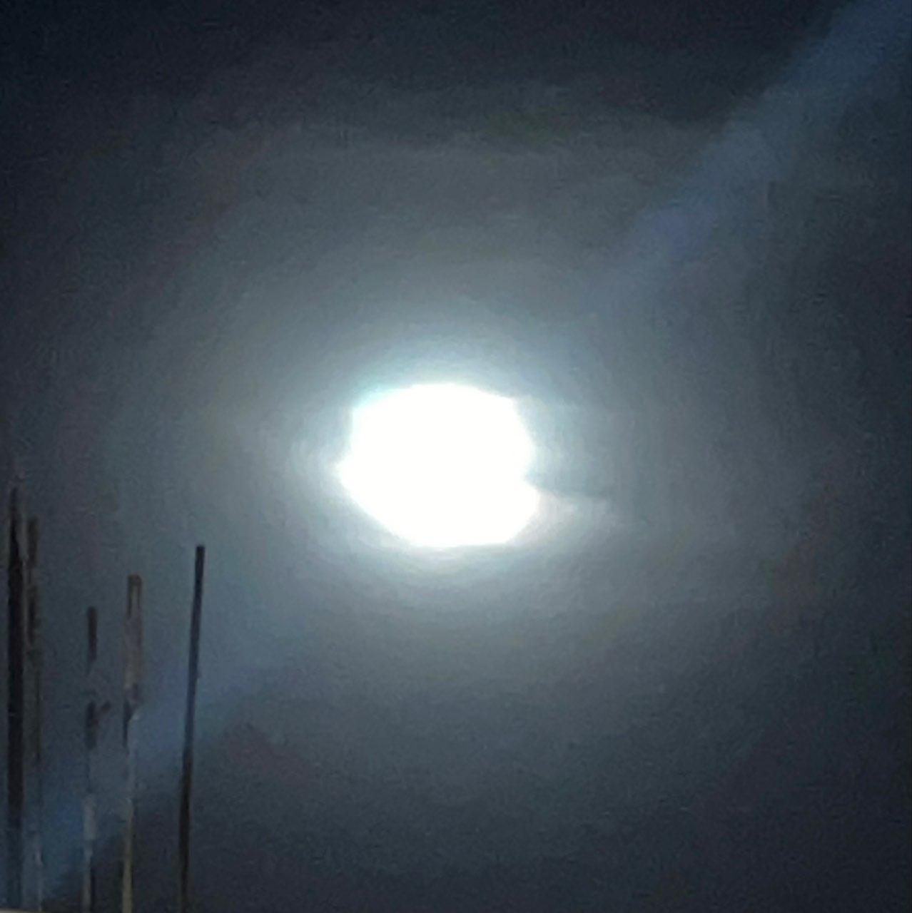 The Moon over Puebla de Zaragoza, México — full moon, Lunar Day 15