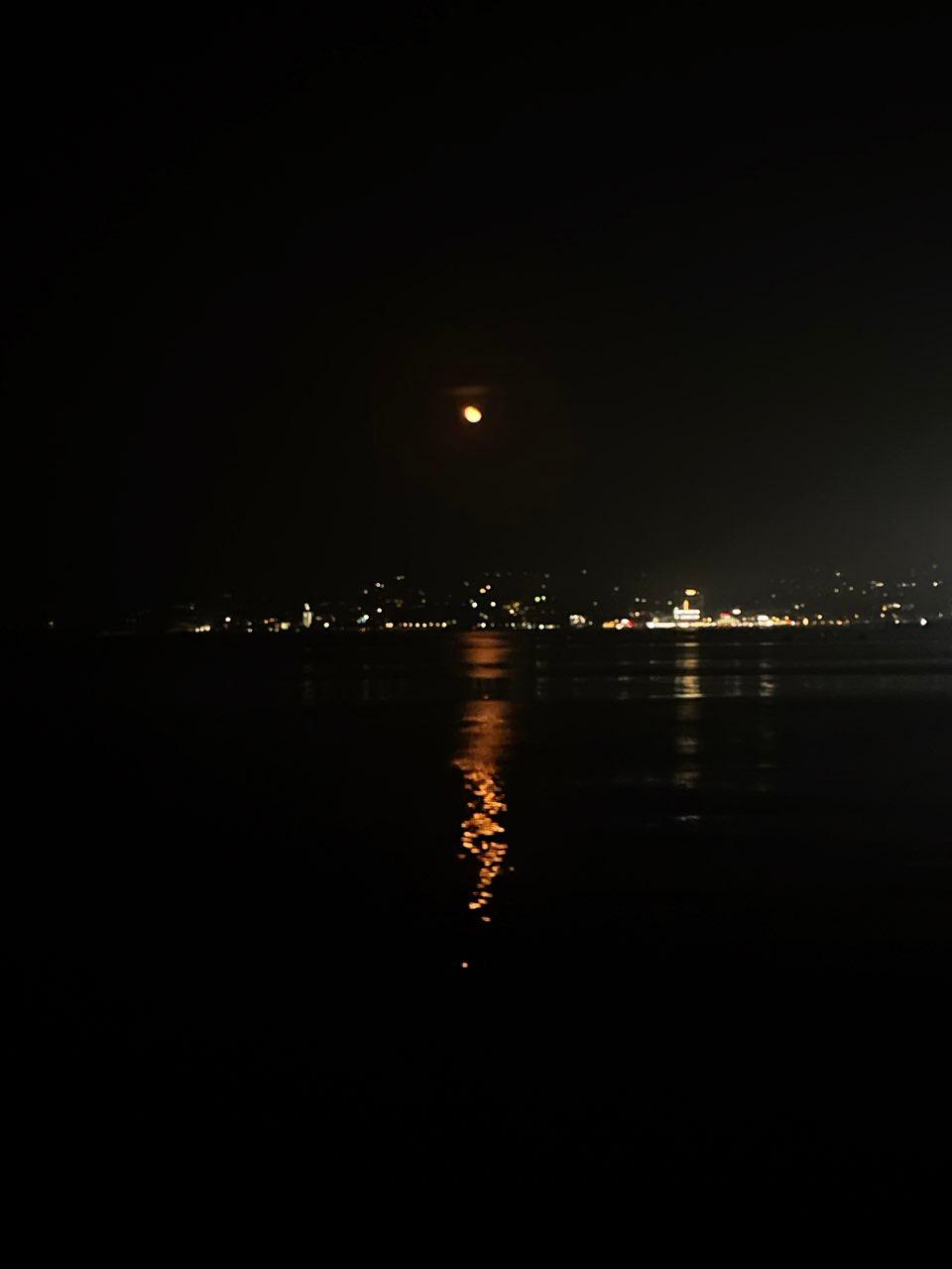 The Moon over Batumi, Georgia — waning gibbous, Lunar Day 20