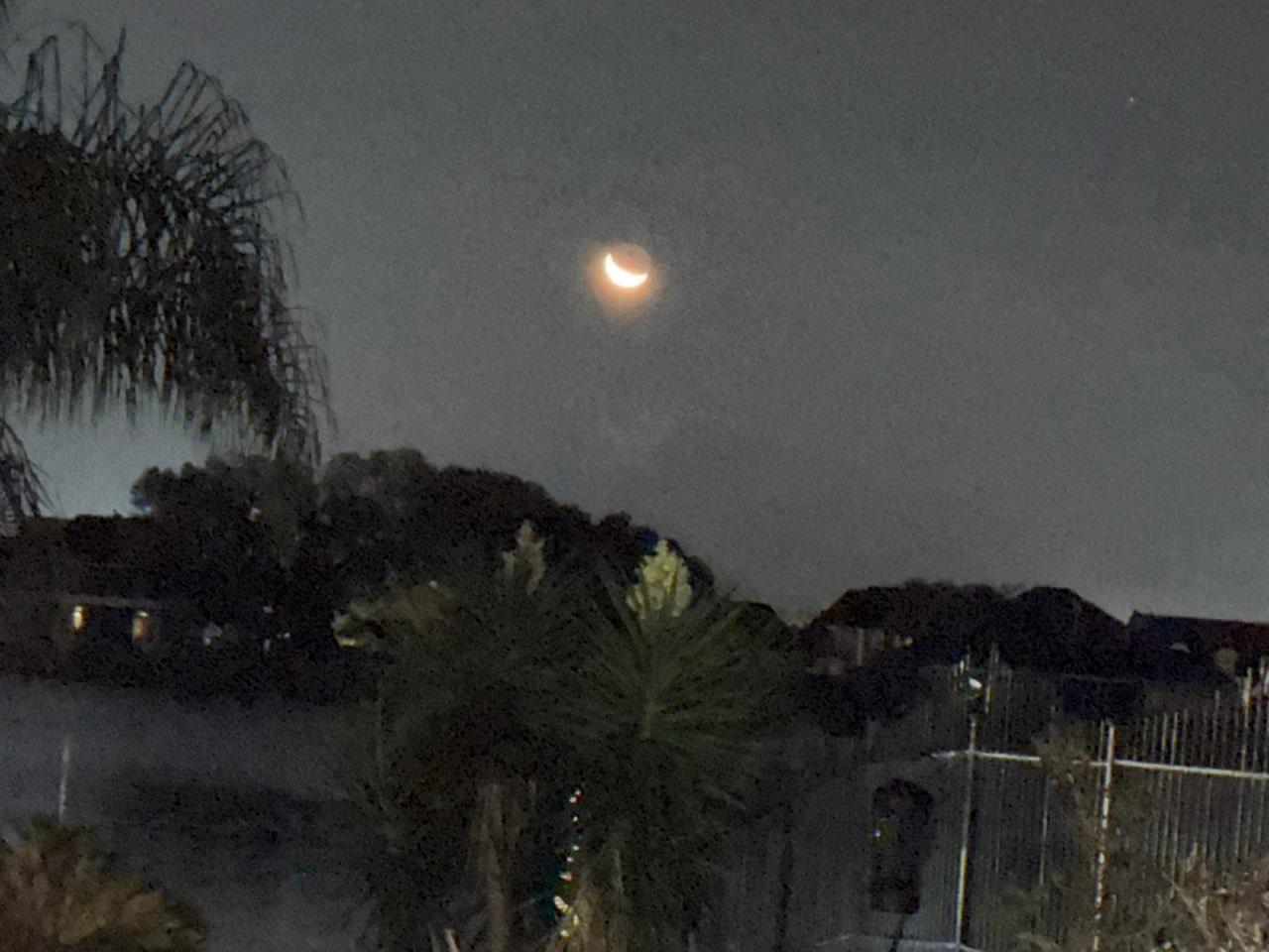 The Moon over New Orleans, United States — waning crescent, Lunar Day 26