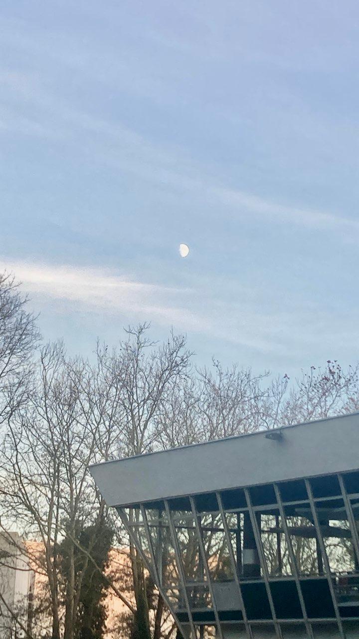 The Moon over Nantes, France — waxing gibbous, Lunar Day 10