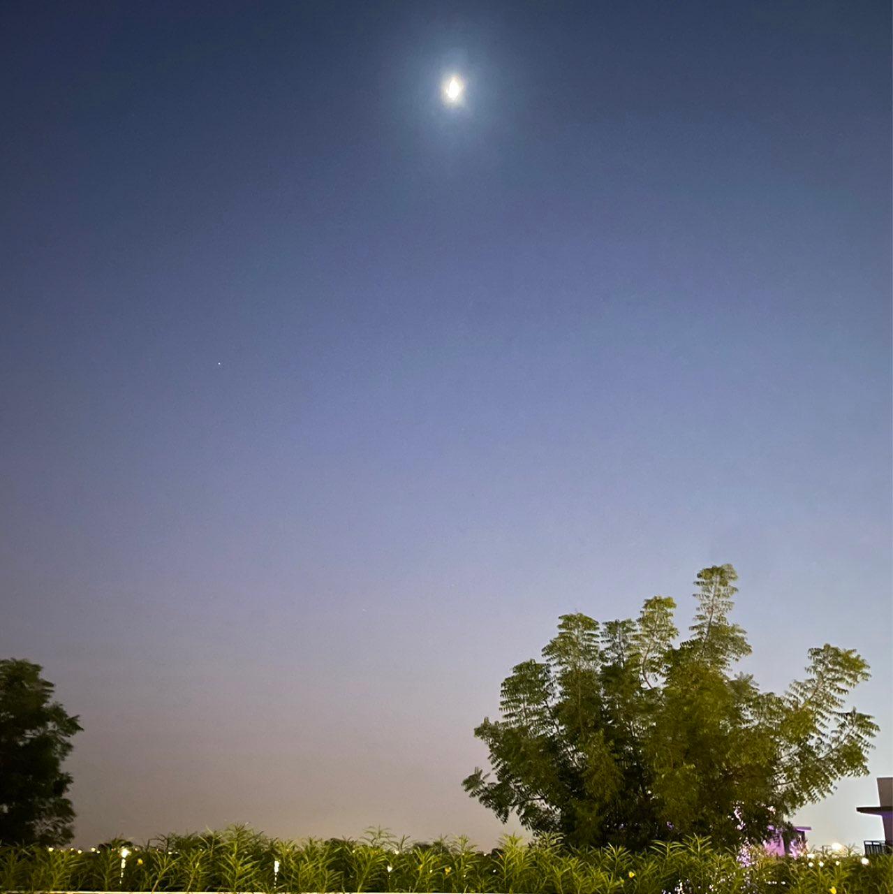 The Moon over Beirut, Lebanon — first quarter, Lunar Day 9