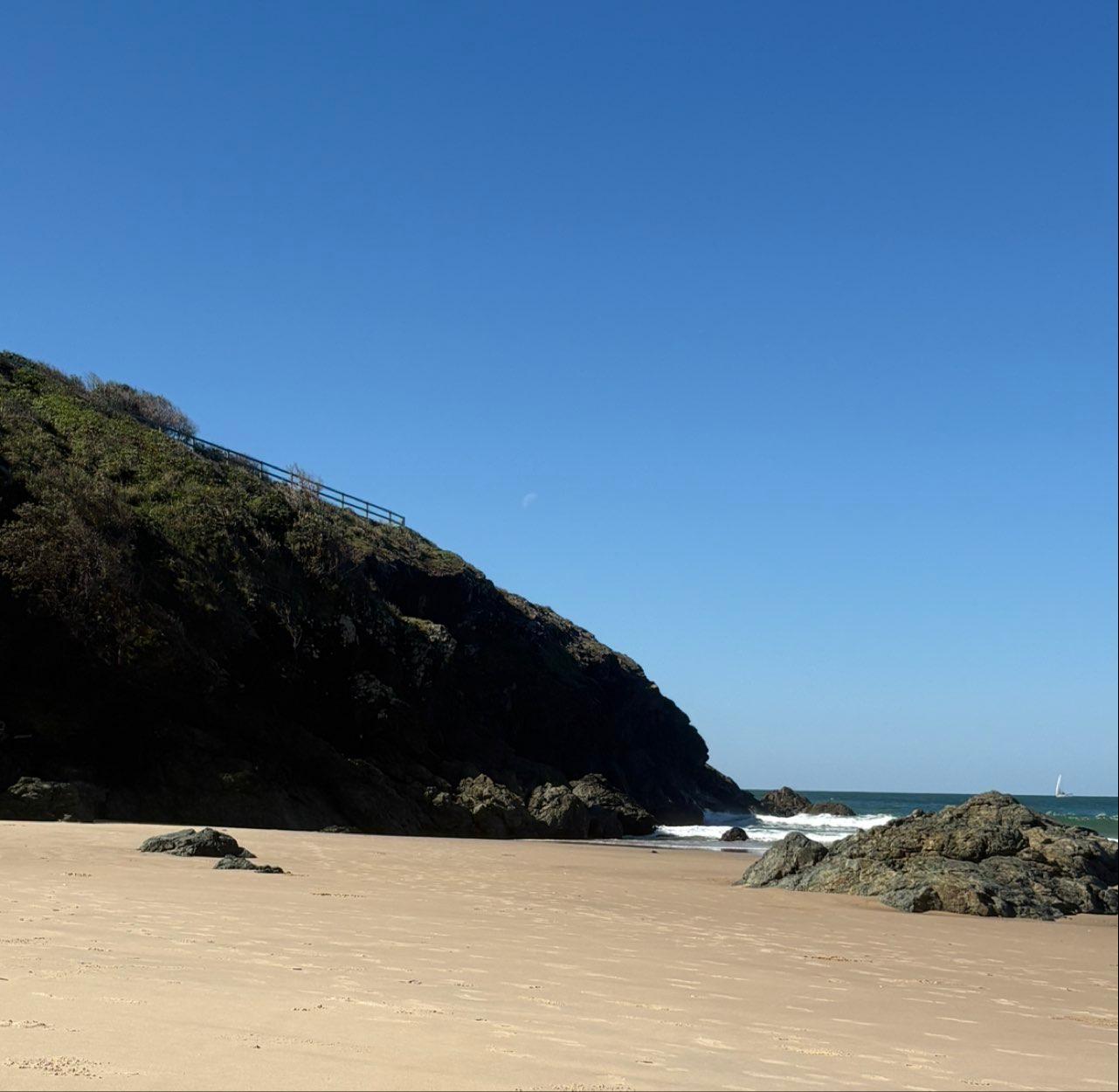 The Moon over Port Macquarie, Australia — first quarter, Lunar Day 9