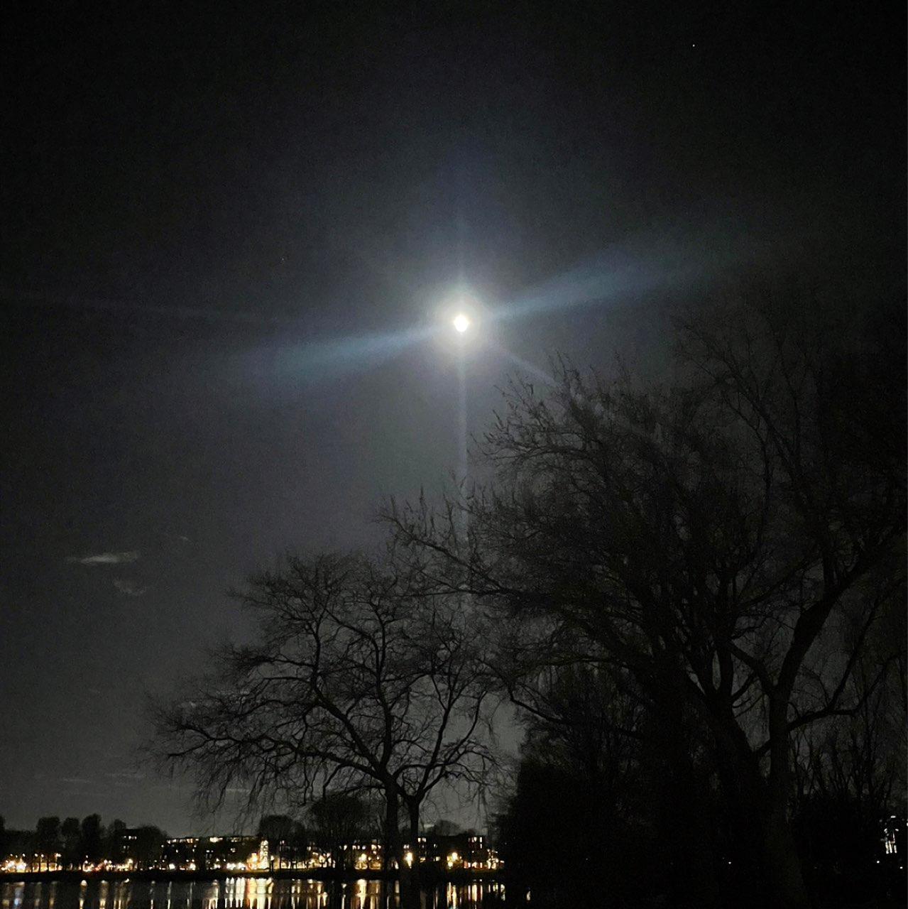 The Moon over 's‑Hertogenbosch, Nederland — full moon, Lunar Day 14