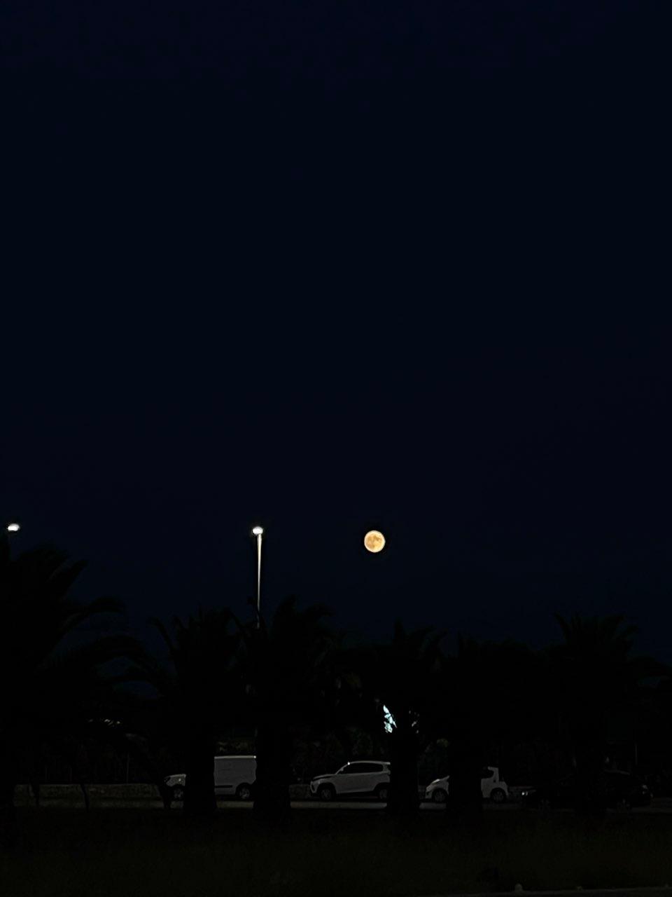 The Moon over Bari, Italy — full moon, Lunar Day 15
