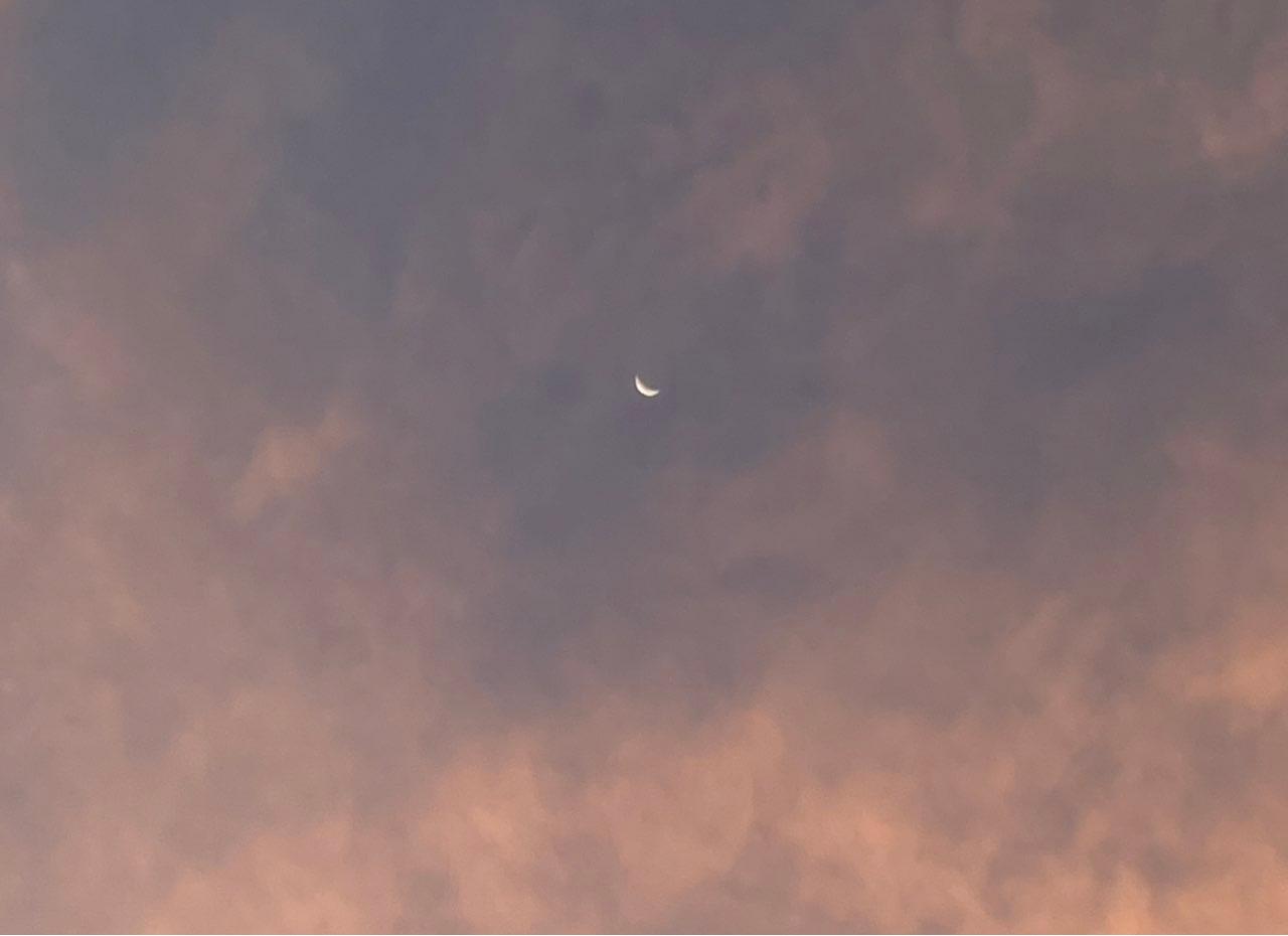 The Moon over Bari, Italia — first quarter, Lunar Day 6