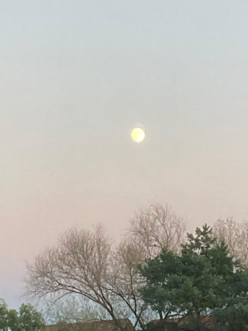The Moon over Hameln, Deutschland — full moon, Lunar Day 13