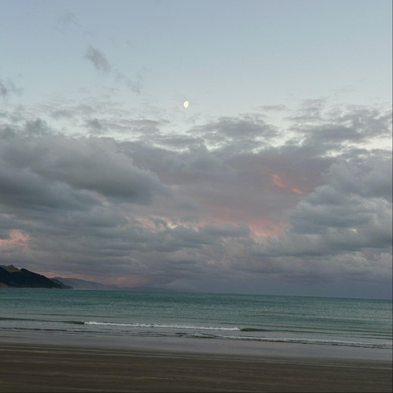 The Moon over Tīnui, New Zealand — waxing gibbous, Lunar Day 10