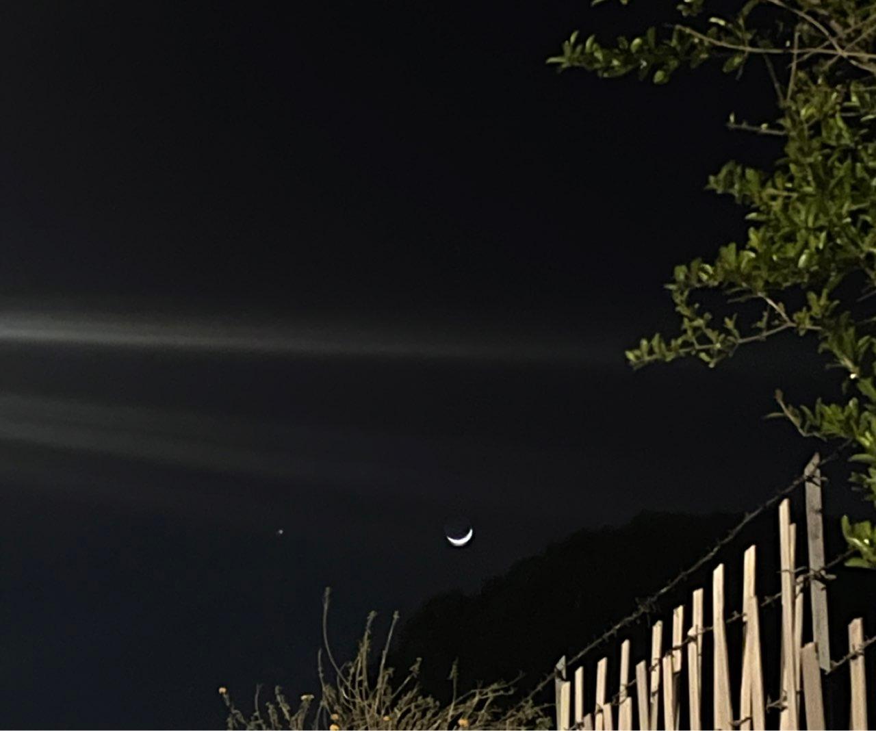 The Moon over Bari, Italia — waxing crescent, Lunar Day 4