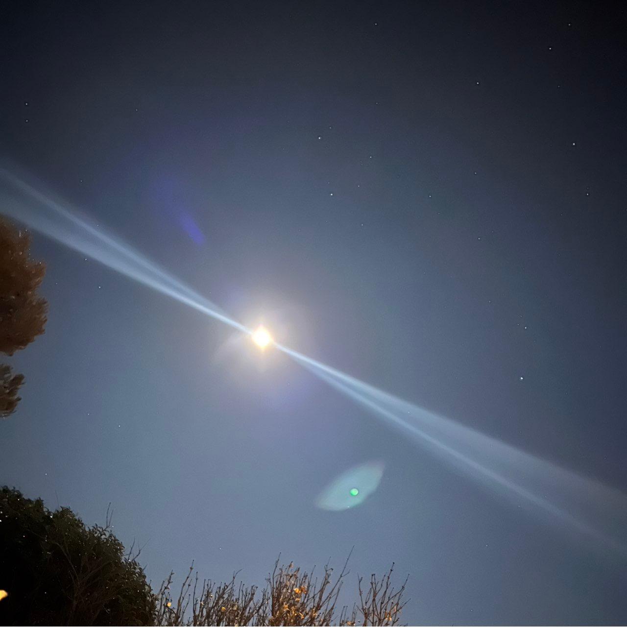 The Moon over Poulx, France — full moon, Lunar Day 15