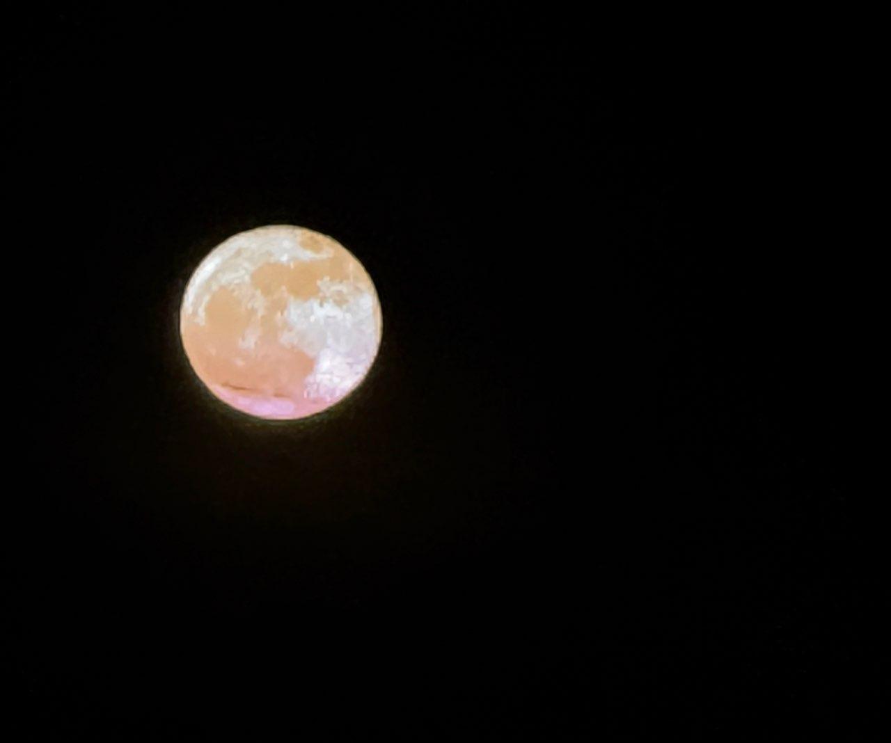 The Moon over Kolno, Polska — full moon, Lunar Day 16