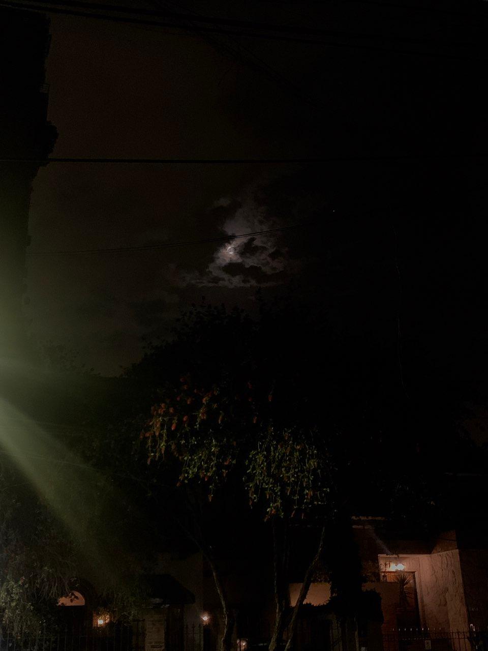 The Moon over Lomas de Zamora, Argentina — full moon, Lunar Day 13
