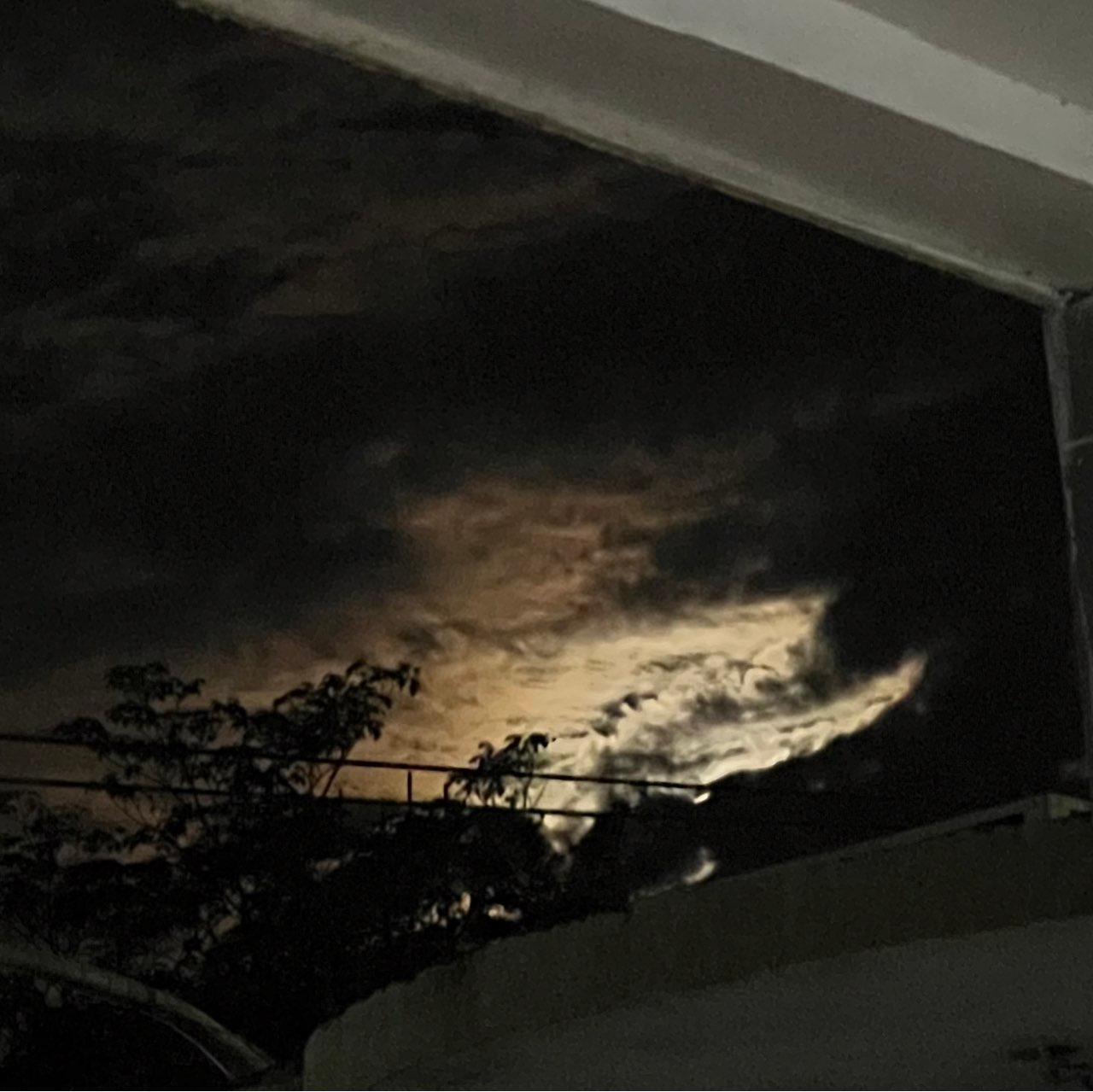 The Moon over Culiacán, México — full moon, Lunar Day 16